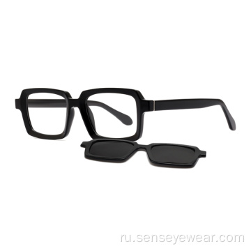 Men TR90 Magnetic UV400 Поляризованный клип на солнцезащитных очках